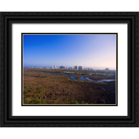 Beach Condo Black Ornate Wood Framed Art Print with Double Matting by Malone, Will