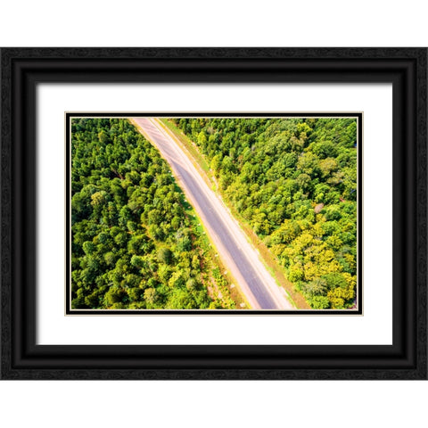 Road Black Ornate Wood Framed Art Print with Double Matting by Malone, Will