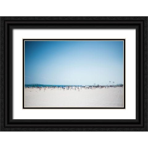South Beach Party Black Ornate Wood Framed Art Print with Double Matting by Malone, Will