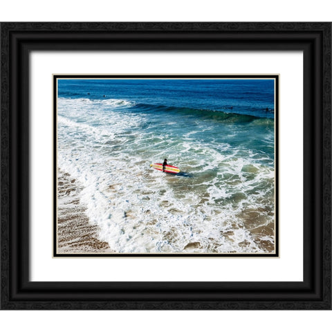 The Surfer Black Ornate Wood Framed Art Print with Double Matting by Malone, Will