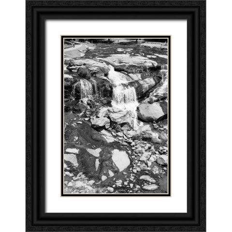 Falls Park 2 BW Black Ornate Wood Framed Art Print with Double Matting by Malone, Will