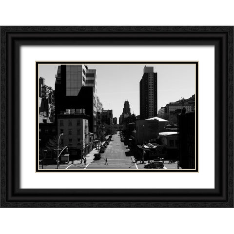 Crosswalk Black Ornate Wood Framed Art Print with Double Matting by Malone, Will