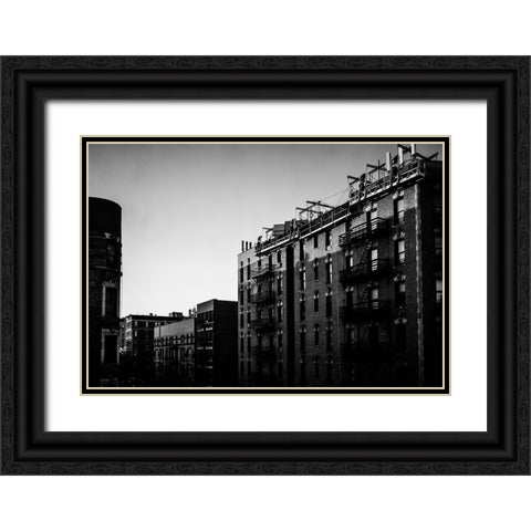 Harlem Morning  Black Ornate Wood Framed Art Print with Double Matting by Malone, Will