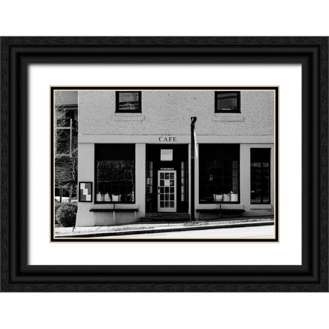 Cafe Black Ornate Wood Framed Art Print with Double Matting by Malone, Will