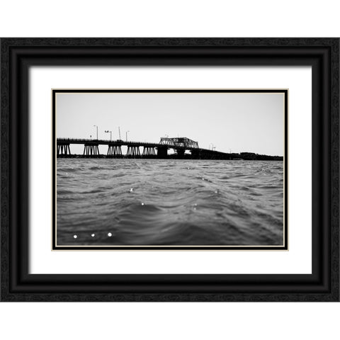 Shimmer Black Ornate Wood Framed Art Print with Double Matting by Malone, Will