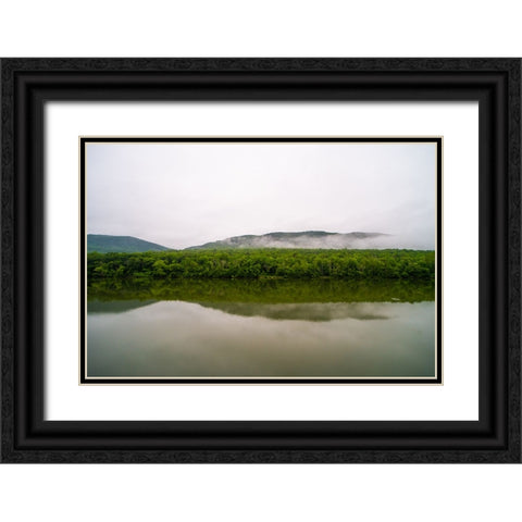 Across The River 2 Black Ornate Wood Framed Art Print with Double Matting by Malone, Will