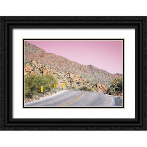 Desert Road Trip Black Ornate Wood Framed Art Print with Double Matting by Malone, Will