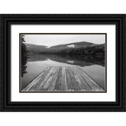 Marks Dock 2 Black Ornate Wood Framed Art Print with Double Matting by Malone, Will