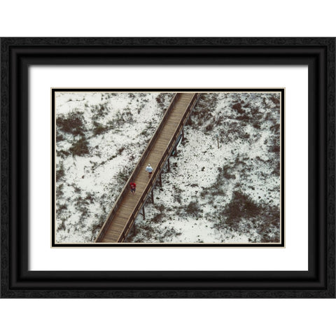 White Sands 2 Black Ornate Wood Framed Art Print with Double Matting by Malone, Will
