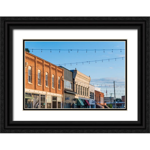 Downtown Wetumpka 2 Black Ornate Wood Framed Art Print with Double Matting by Malone, Will