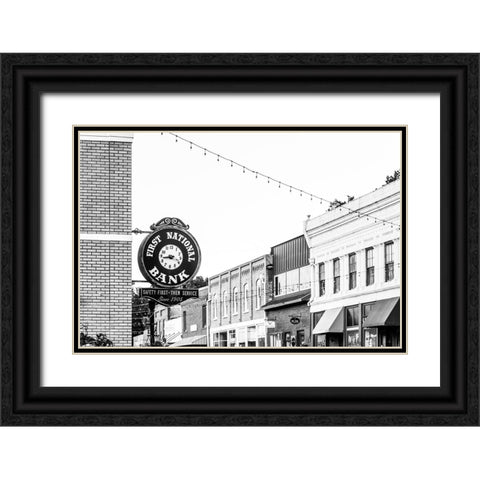 Downtown Wetumpka 4 Black Ornate Wood Framed Art Print with Double Matting by Malone, Will