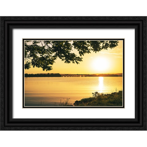 Alabama Line Black Ornate Wood Framed Art Print with Double Matting by Malone, Will