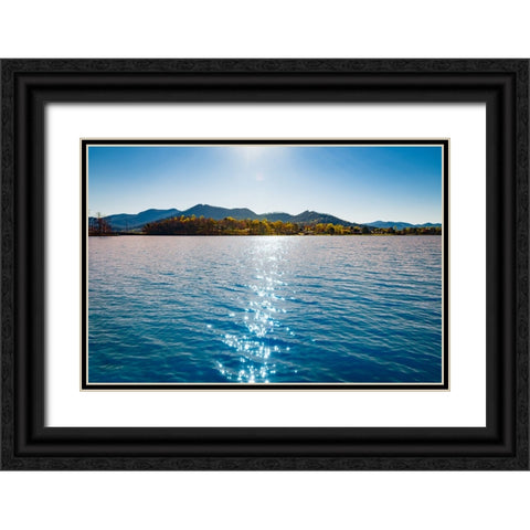 Lake Chatuge 2 Black Ornate Wood Framed Art Print with Double Matting by Malone, Will