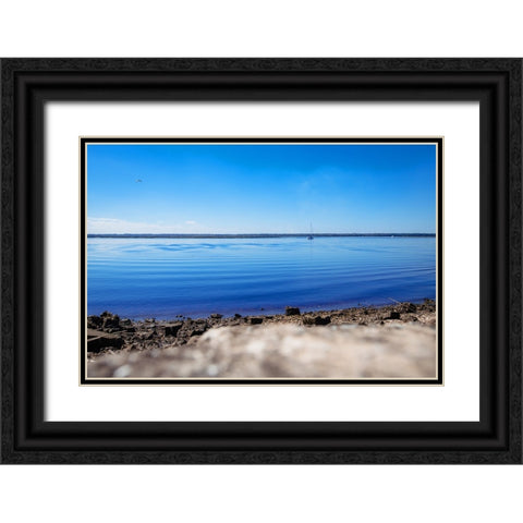 Ripples Black Ornate Wood Framed Art Print with Double Matting by Malone, Will