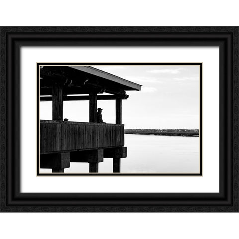 The Tourist Black Ornate Wood Framed Art Print with Double Matting by Malone, Will