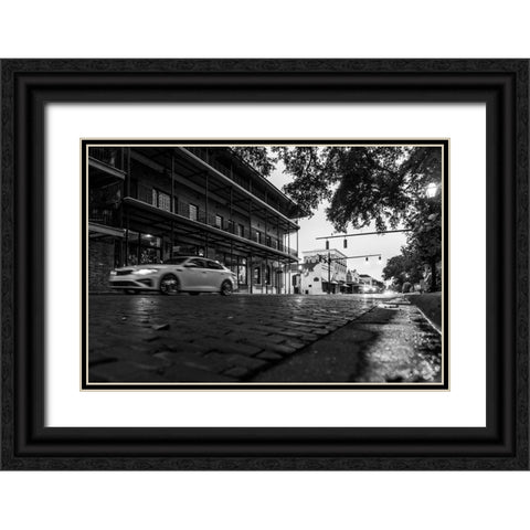 Downtown Natchitoches Black Ornate Wood Framed Art Print with Double Matting by Malone, Will