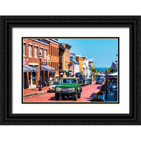 Annapolis Bronco Black Ornate Wood Framed Art Print with Double Matting by Malone, Will