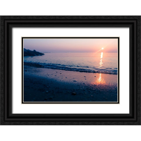 Bay Shores Black Ornate Wood Framed Art Print with Double Matting by Malone, Will