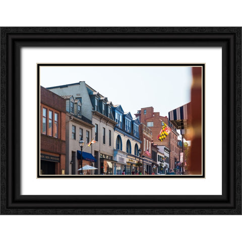 Downtown Annapolis 2 Black Ornate Wood Framed Art Print with Double Matting by Malone, Will