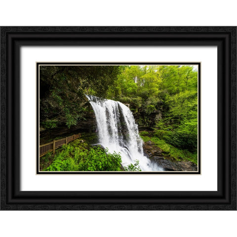 Dry Falls 2 Black Ornate Wood Framed Art Print with Double Matting by Malone, Will