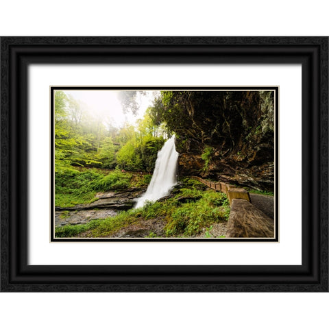 Dry Falls 3 Black Ornate Wood Framed Art Print with Double Matting by Malone, Will