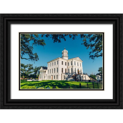 Courthouse Black Ornate Wood Framed Art Print with Double Matting by Malone, Will