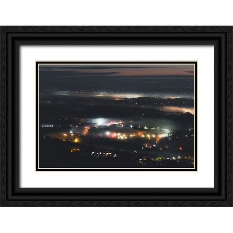 Chatt at Night 2 Black Ornate Wood Framed Art Print with Double Matting by Malone, Will