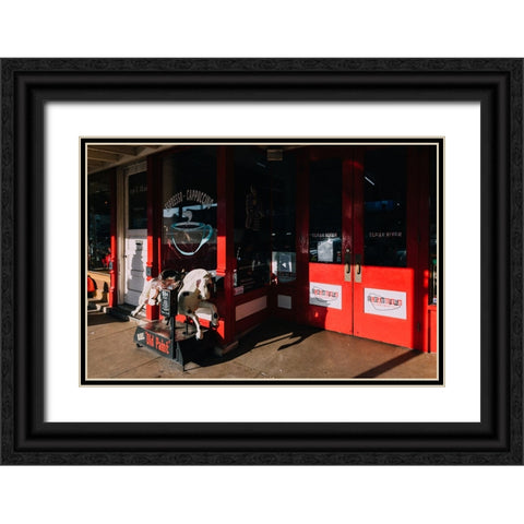 Old Paint Black Ornate Wood Framed Art Print with Double Matting by Malone, Will