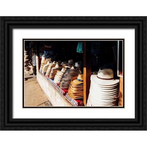 Hat Shop 2 Black Ornate Wood Framed Art Print with Double Matting by Malone, Will