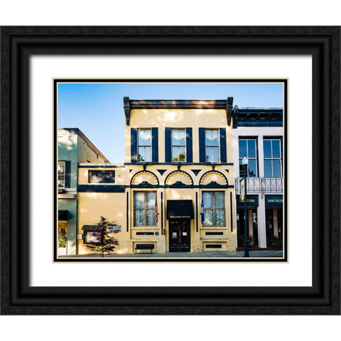 Old Bank Black Ornate Wood Framed Art Print with Double Matting by Malone, Will