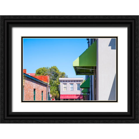 Color and Shape  Black Ornate Wood Framed Art Print with Double Matting by Malone, Will