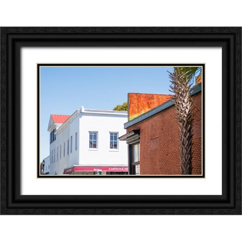 Downtown Beaufort 5 Black Ornate Wood Framed Art Print with Double Matting by Malone, Will