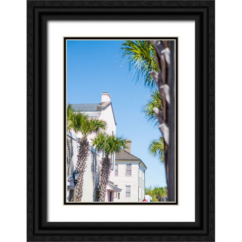 Downtown Beaufort 6 Black Ornate Wood Framed Art Print with Double Matting by Malone, Will