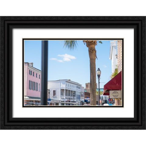 Downtown Beaufort 7 Black Ornate Wood Framed Art Print with Double Matting by Malone, Will