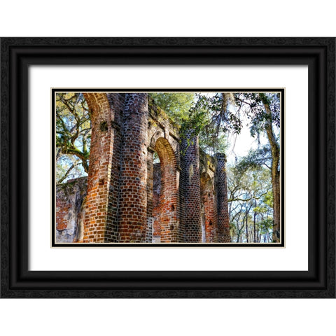 Old Sheldon 1 Black Ornate Wood Framed Art Print with Double Matting by Malone, Will