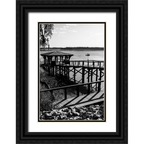 Bluffton Scene 2 Black Ornate Wood Framed Art Print with Double Matting by Malone, Will
