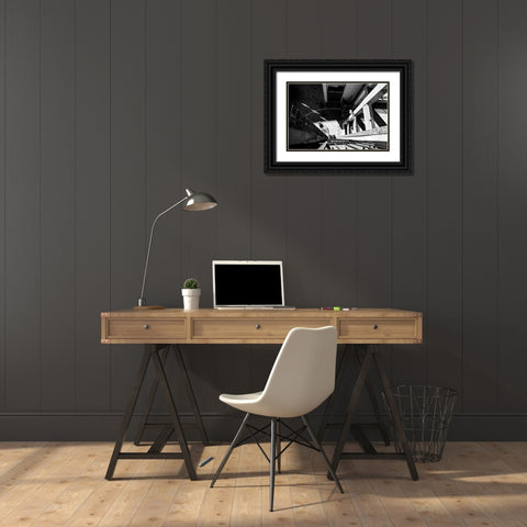 Look Down Black Ornate Wood Framed Art Print with Double Matting by Malone, Will