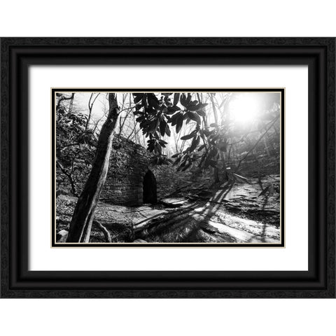 Poinsett Bridge 3 BW Black Ornate Wood Framed Art Print with Double Matting by Malone, Will