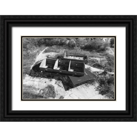 Aerial Mill 2 Black Ornate Wood Framed Art Print with Double Matting by Malone, Will