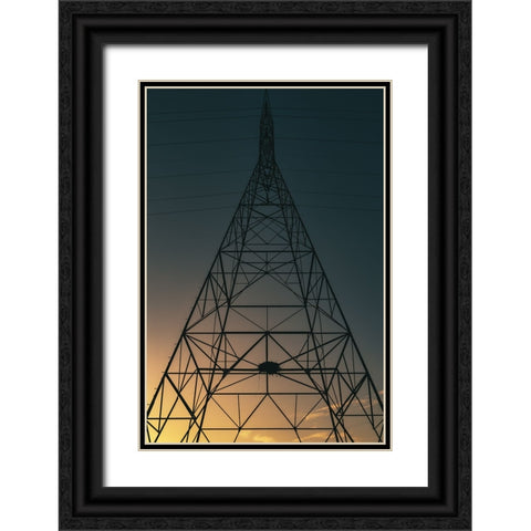 Alabama Lines Black Ornate Wood Framed Art Print with Double Matting by Malone, Will