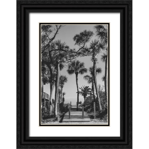 Beach Entry 20 Black Ornate Wood Framed Art Print with Double Matting by Malone, Will