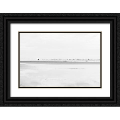 Beach Fun Black Ornate Wood Framed Art Print with Double Matting by Malone, Will