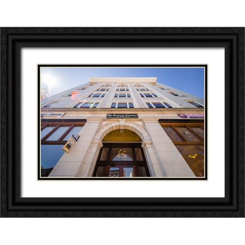 Business Exchange 4 Black Ornate Wood Framed Art Print with Double Matting by Malone, Will
