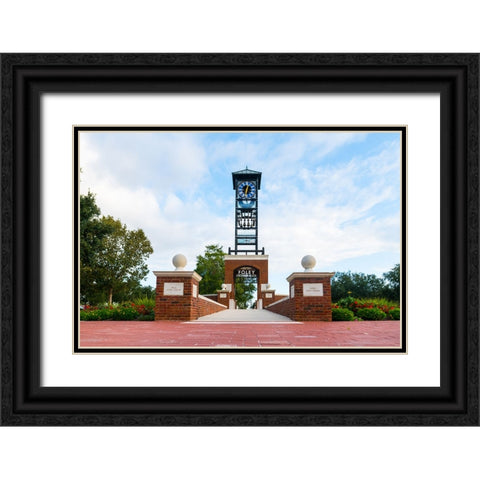 Centennial Plaza 2 Black Ornate Wood Framed Art Print with Double Matting by Malone, Will