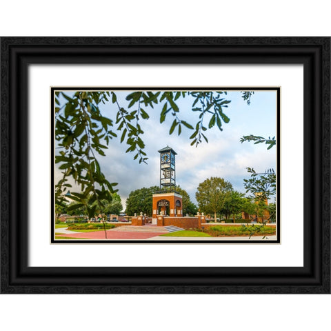 Centennial Plaza 4 Black Ornate Wood Framed Art Print with Double Matting by Malone, Will