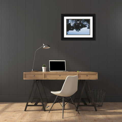 Cherokee Lake Duck Black Ornate Wood Framed Art Print with Double Matting by Malone, Will