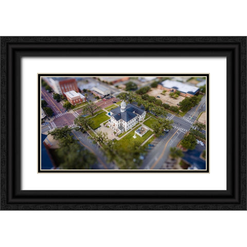 Courthouse 7 Black Ornate Wood Framed Art Print with Double Matting by Malone, Will