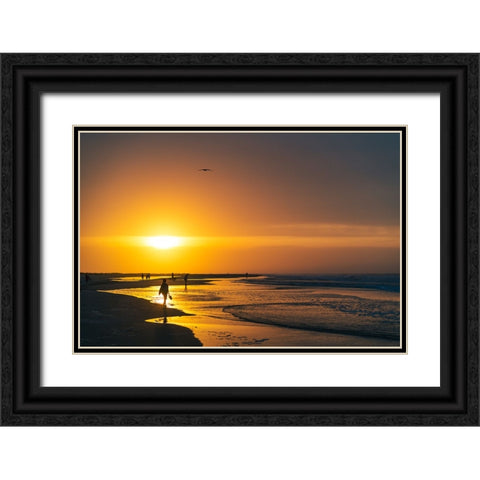 Girl with a Bucket Black Ornate Wood Framed Art Print with Double Matting by Malone, Will