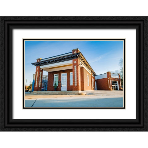 Gulf Oil 1 Black Ornate Wood Framed Art Print with Double Matting by Malone, Will