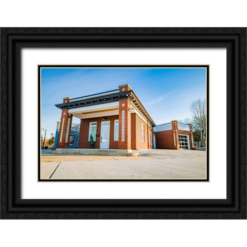 Gulf Oil 3 Watermark Black Ornate Wood Framed Art Print with Double Matting by Malone, Will